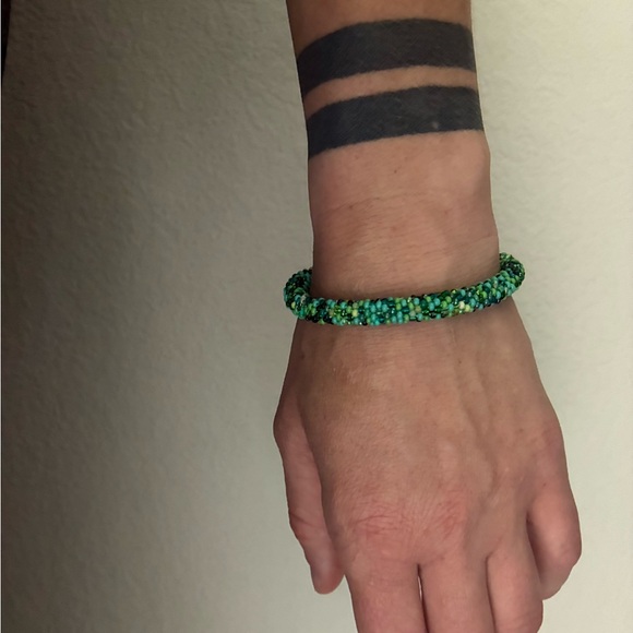 Nepalese Beaded Bangle - Picture 3 of 5